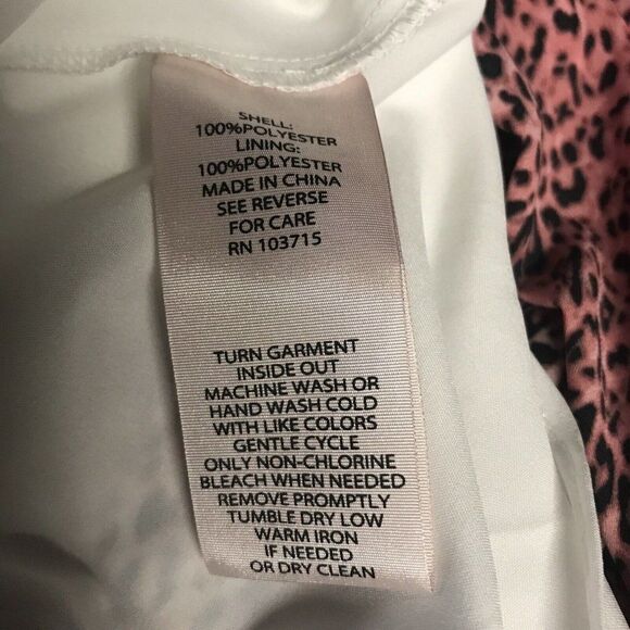 Nanette Lepore Sleeveless Dress Size 10 Pleated Belt Animal Print Ombre Pink NWT - Picture 5 of 6